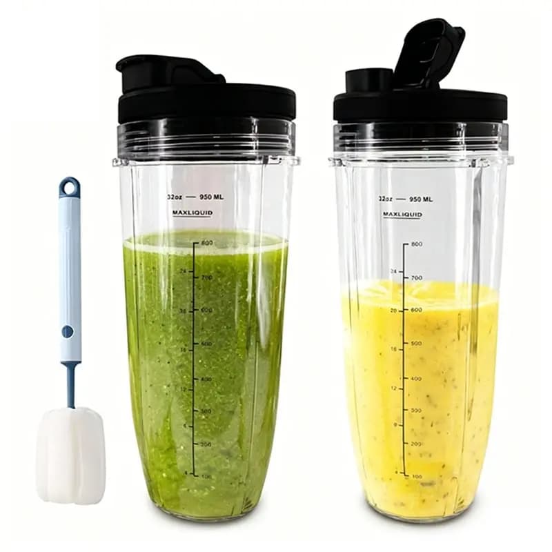 Offerta Speciale - Bicchieri di Ricambio da 32 Oz con Design Twist-On per Modelli di Frullatori Ninja BL480/BL450/480D, BN800/751/800/801/401