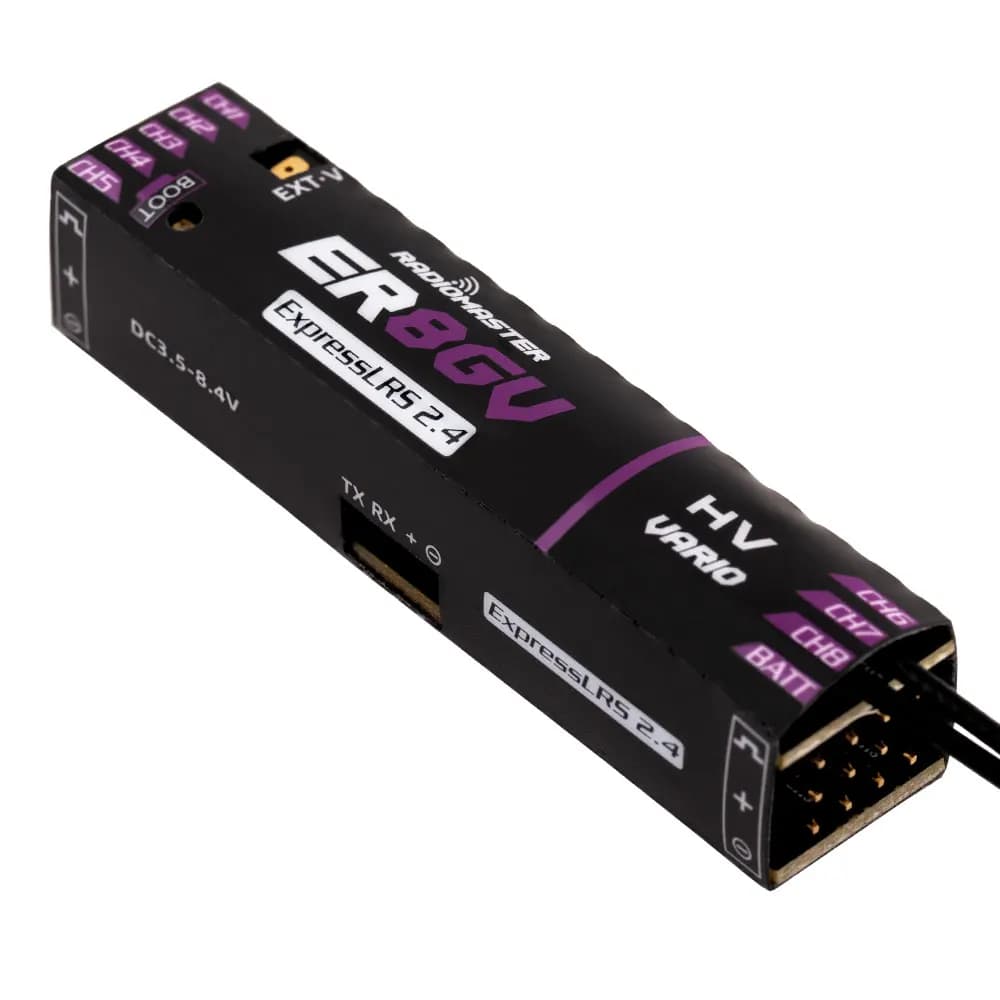 Ricevitore Radiomaster ER8GV 8CH PWM CRSF ExpressLRS