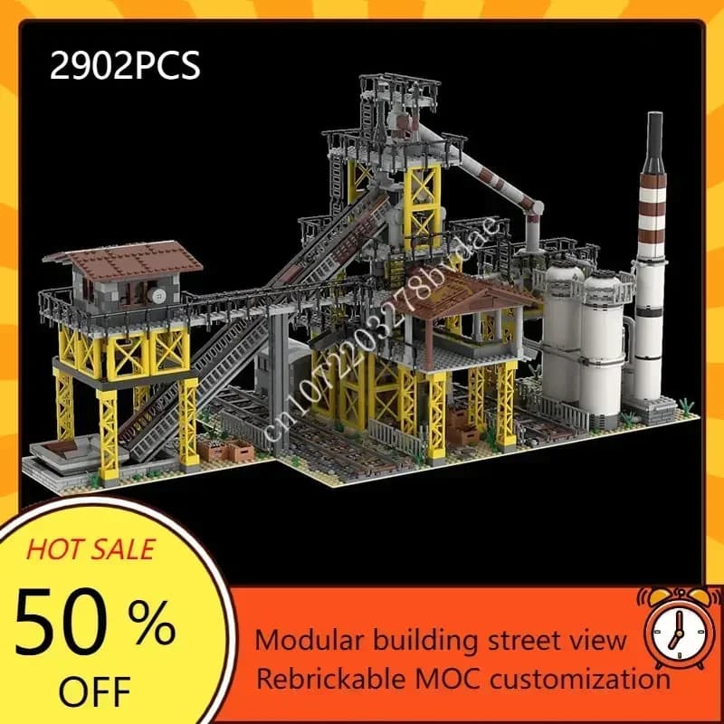 2902PCS Blast Forno Modulare MOC Personalizzato Street View Architettura Puzzle Creativo Modello di assemblaggio fai da te Giocattolo educativo Regalo