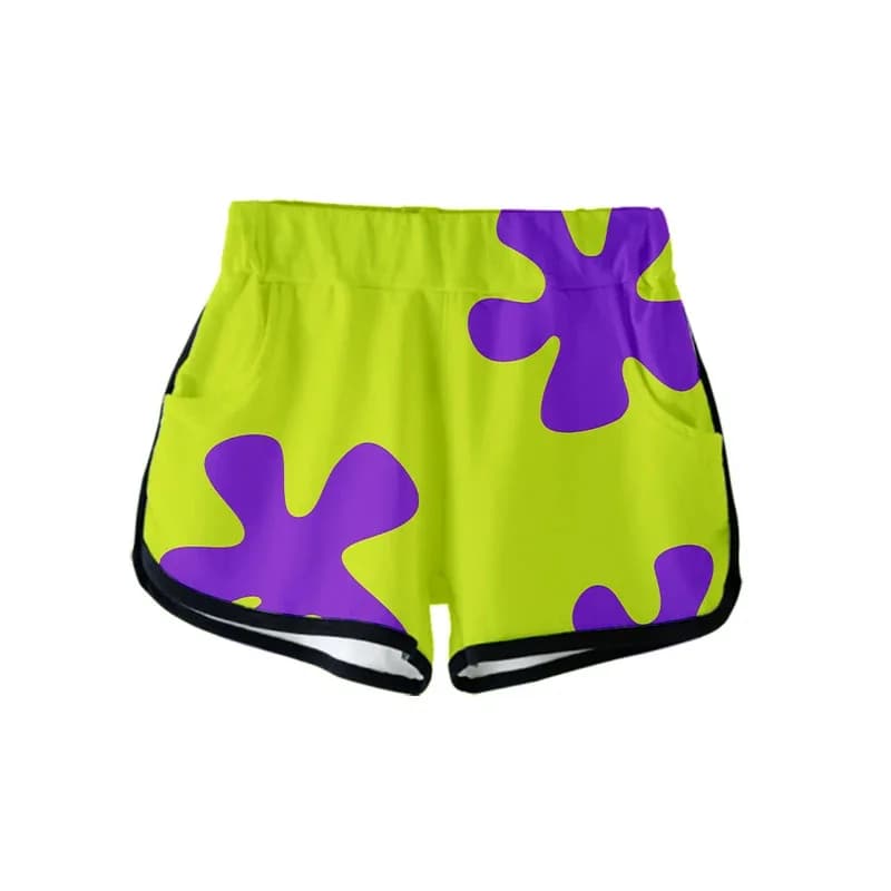 2025 Nuovo Cosplay Anime Patrick Star Donne Casual Pantaloni Corti 2023 Estate Fresco Stampato 3D Shorts Moda Hip hop Pantaloncini Stretti Bik