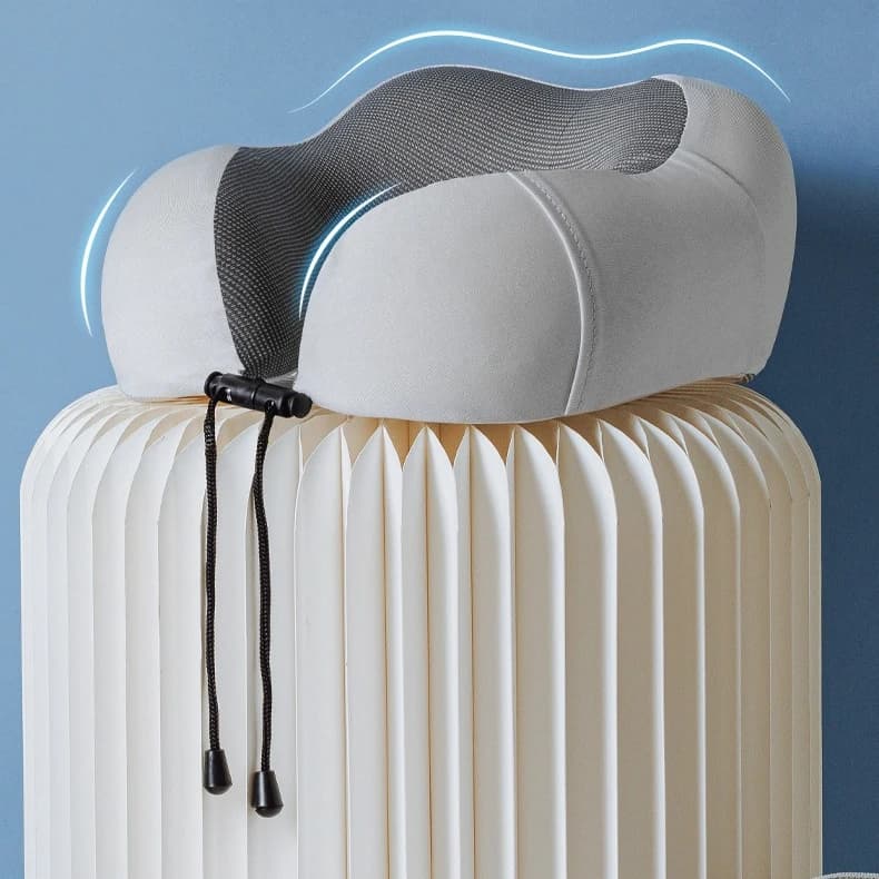 Cuscino da Viaggio Portatile a Forma di U, Cuscino per il Collo per Aereo, Supporto Cervicale per Dormire in Auto