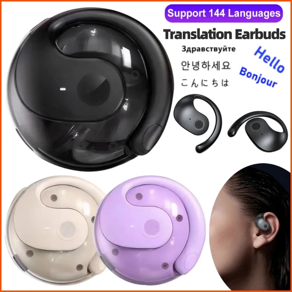 Auxiliary for translation AI BT5.3 144 languages Language in real time Wireless earphones for intelligent voice translator Headphones