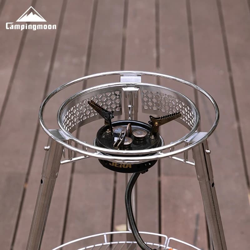 CAMPINGMOON GEF-28 Scott Stove Stainless Steel Windshield Two Piece Camping Accessories