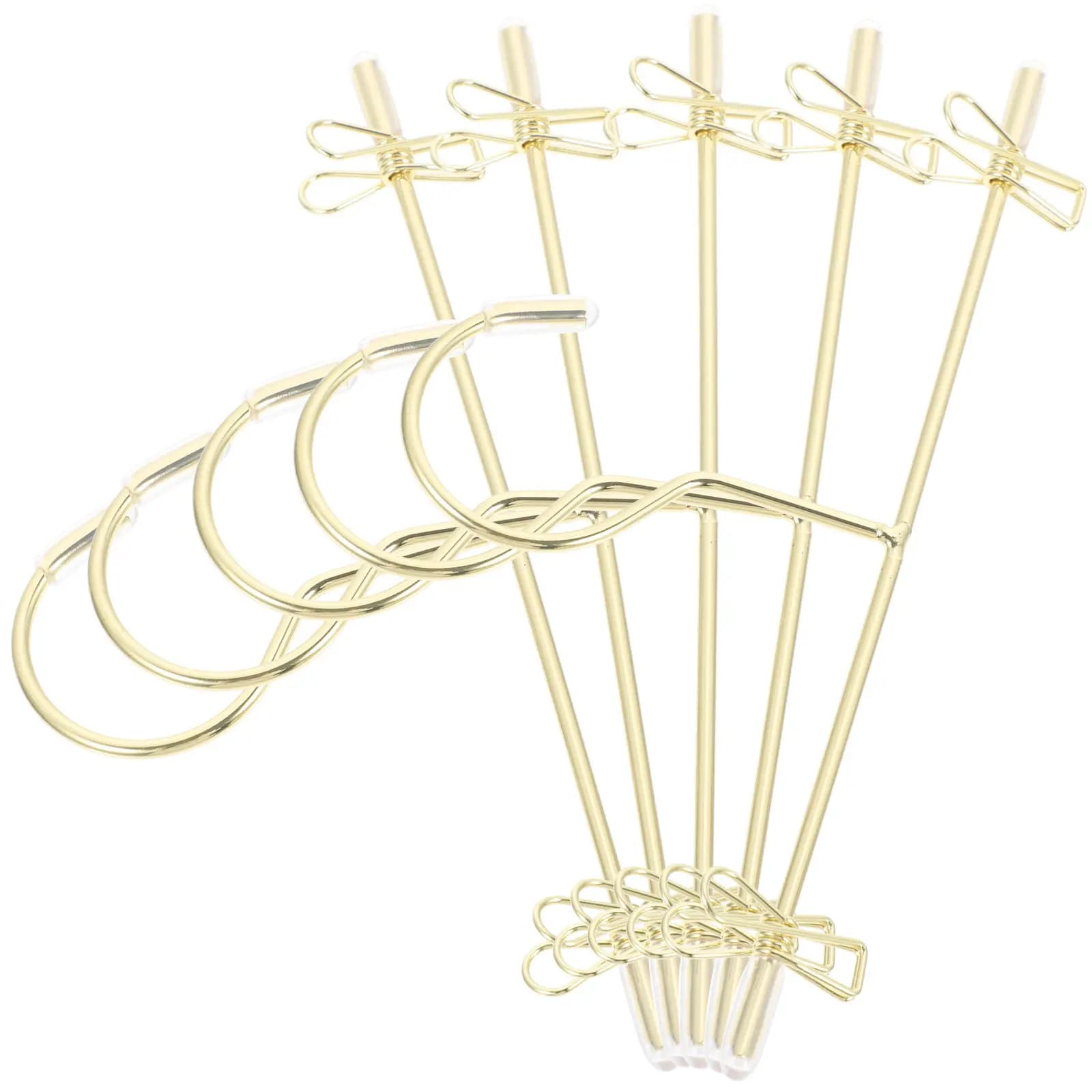 5Pcs Mini Clothes Hangers Small Garment Hangers Dress Organizers Exquisite Mini House Storage Rack Space Saver