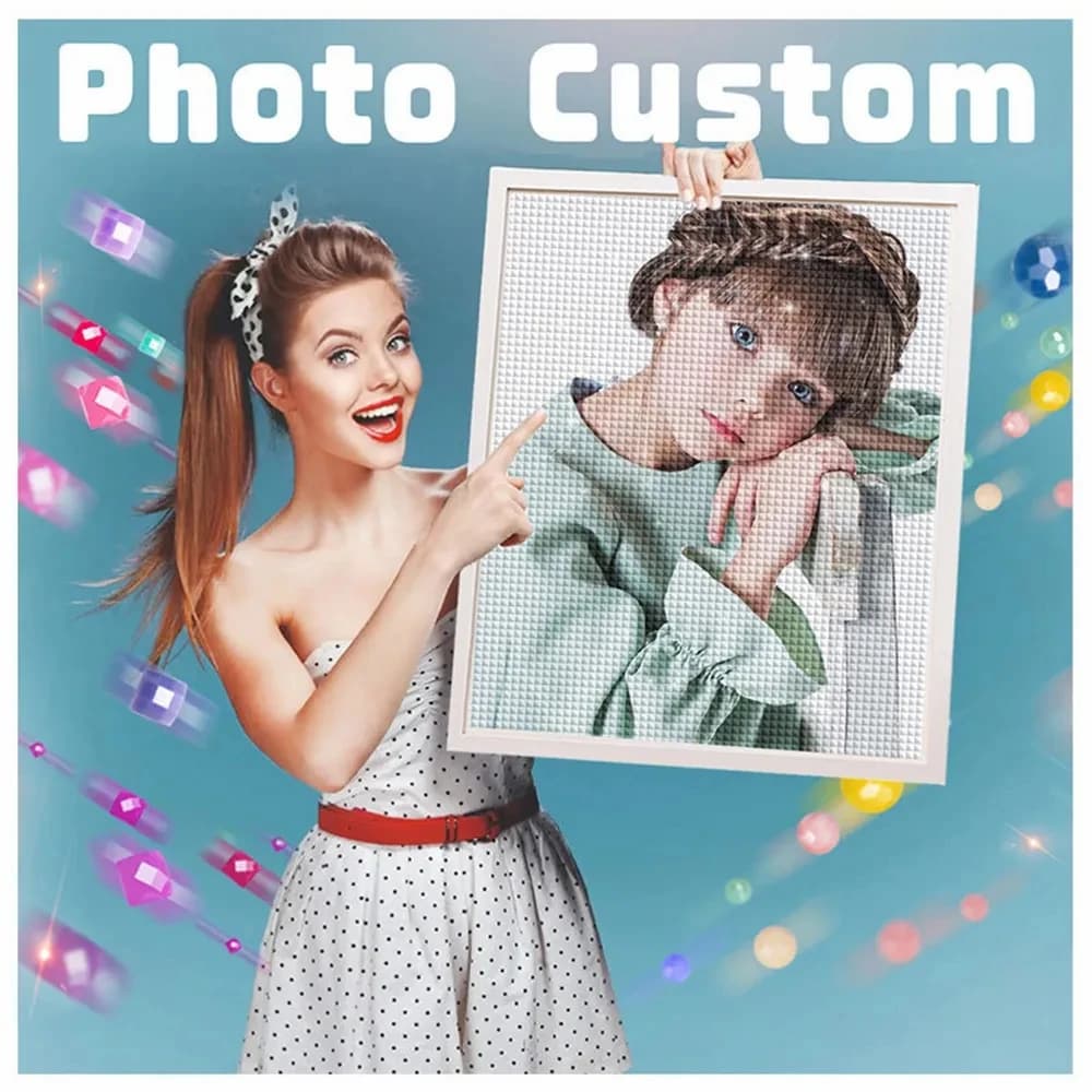 Custom DIY AB Drill Diamond Painting Cross Stitch Full Square/Round Picture of Rhinestone Mosaic Embroidery Handmade Gift