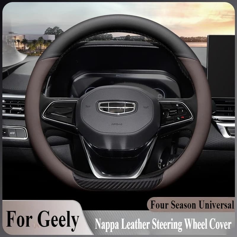 Per Geely Xingyue L Boyue L Xingrui Binyue Coprivolante in pelle nappa antiscivolo Accessorio universale per auto quattro stagioni
