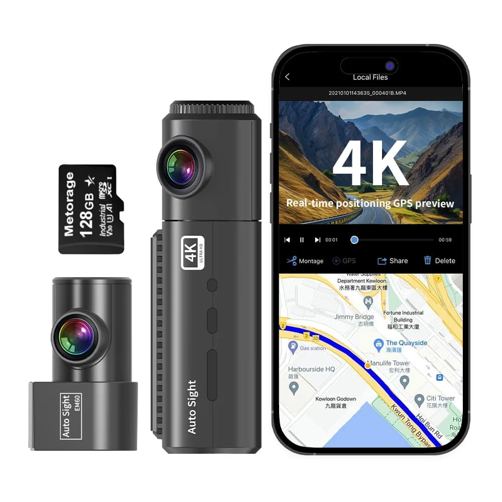 Versione aggiornataVisione automatica DVR 4K ad alta definizione Dash Cam Motore Blackbox Starvis 2 Registrazione per auto Doppia visione notturna avanzata Veh
