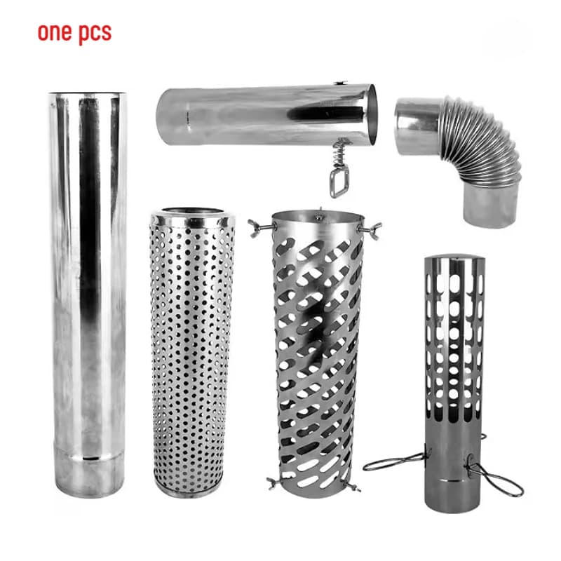 1 pcs accessories for stainless steel firewood stove for camping and outdoor kitchen hose for elbow stove protection sparkle anti-coating net