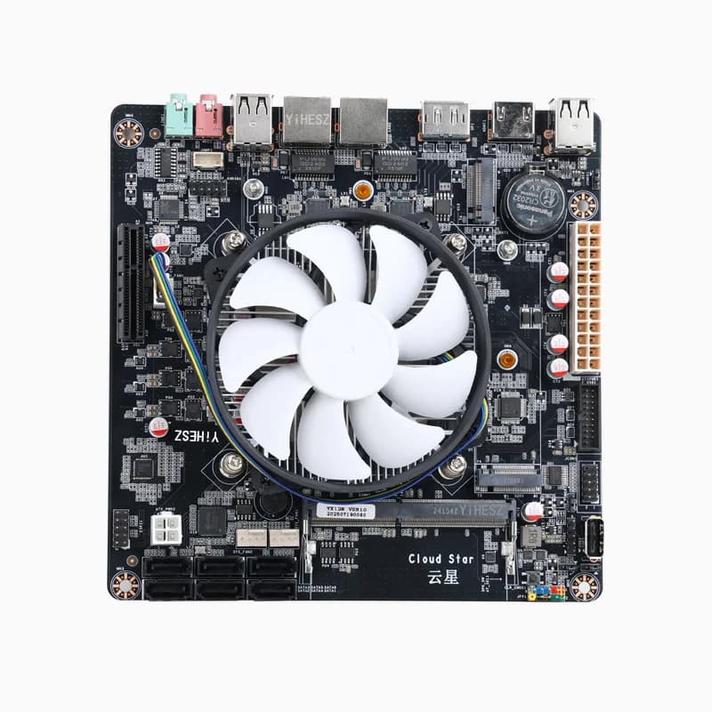 Scheda Madre N150 NAS DDR4 6* SATA3.0 2x I226 2.5G Mini ITX 17x17cm 2* M.2 1x PCIe per Router Software, NAS Fai-da-te, Server di Archiviazione