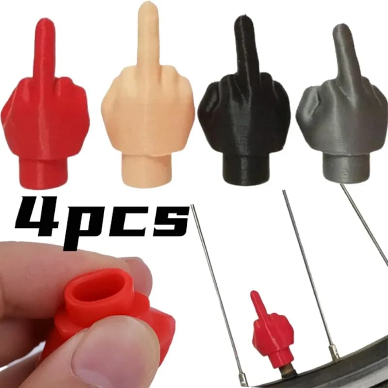 Auto Medium finger Styling Rubber valve cap Personality Wheel nozzle Waterproof Rubber valve plug Accessories