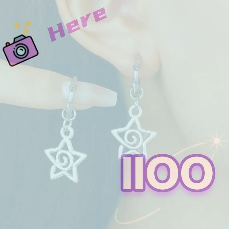 1 paio di orecchini a forma di stella in acciaio inossidabile con ricciolo, moda coreana, ciondoli gotici, orecchini con rivetti per le donne, accessori per gioielli punk grunge