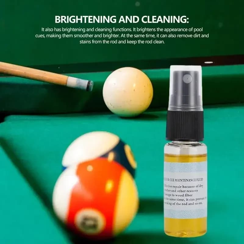 20ml Snooker Club Olio lubrificante Club Olio per manutenzione Biliardo Stick Olio lubrificante Stecca da biliardo Detergente e balsamo Sicurezza per interni