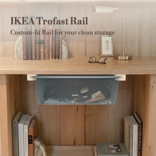 3D Printed Rail Bracket Compatible With IKEA TROFAST Under Cabinet Storage Basket Slide Rail Custom Under Shelf Drawer Organizer