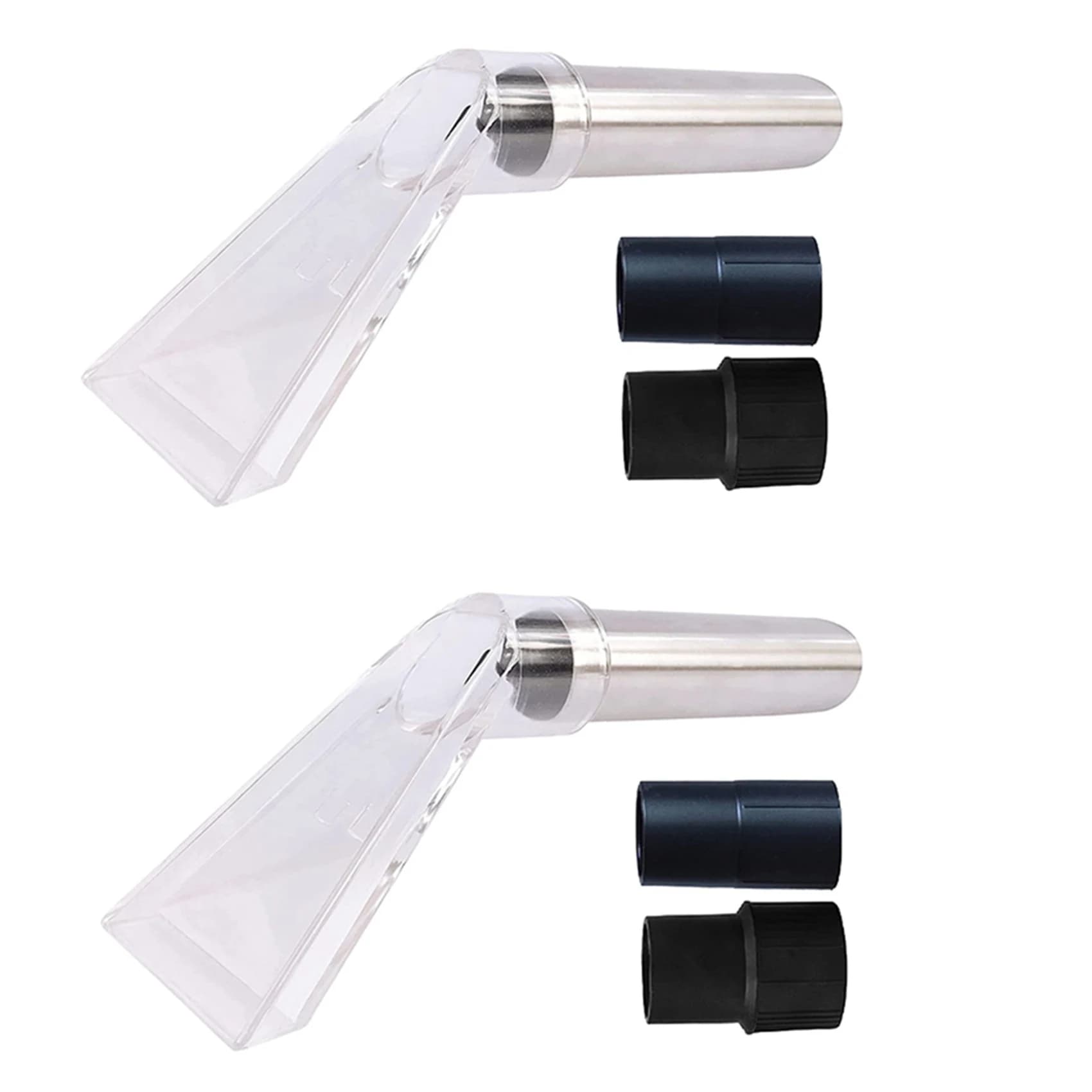 B47B-2X Extractor Tool Hand Wand With Clear Head For Upholstery & Carpet Cleaning, Car Detailing Vacuum Wand For Truckmounts
