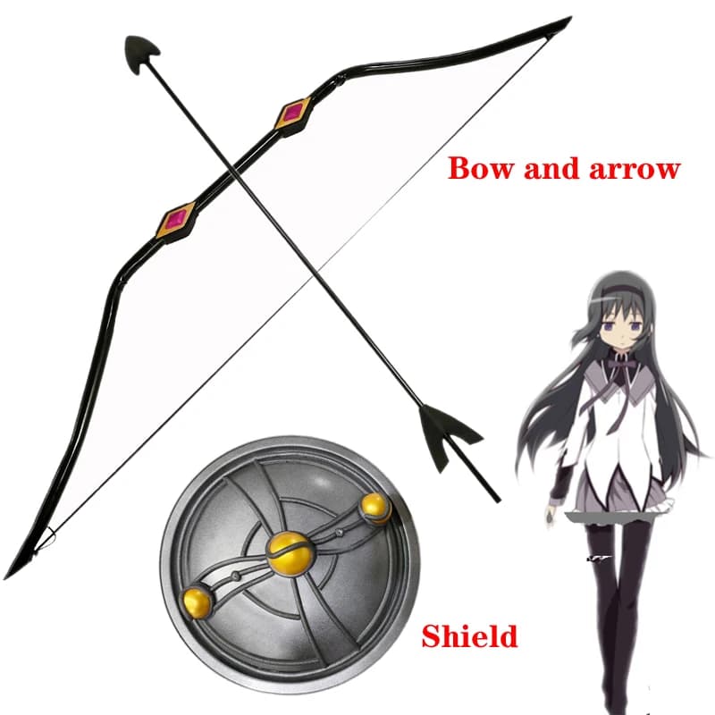 Scudo per cosplay con arco e frecce di Akemi Homura, accessori e oggetti di scena per costumi di Halloween di Puella Magi Madoka Magica