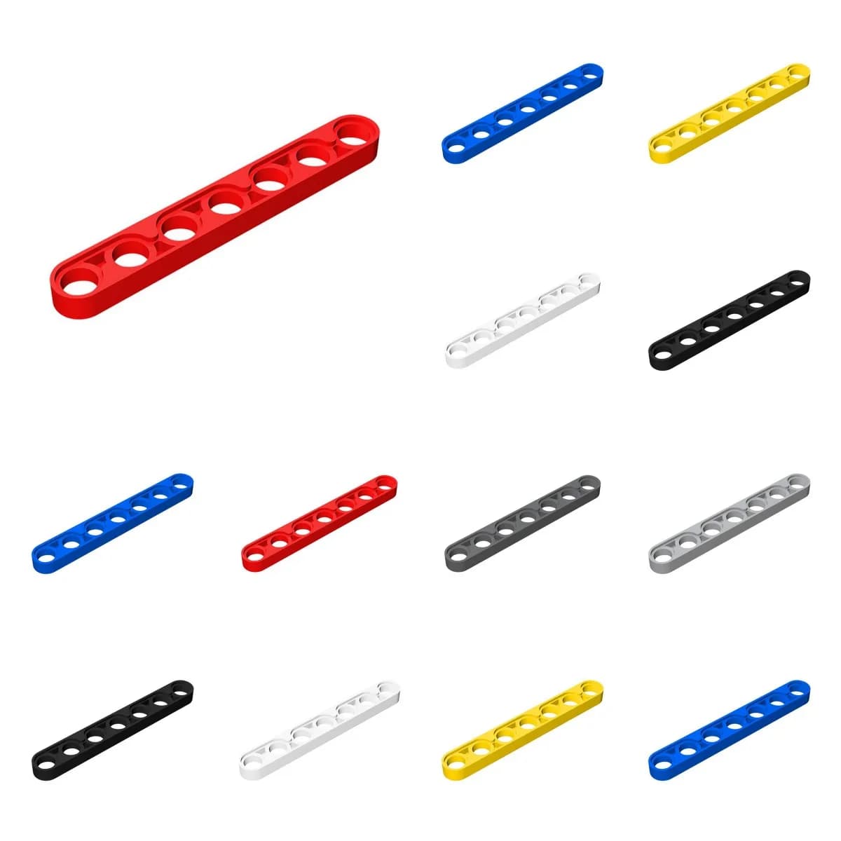 50 pz 32065 Liftarm Sottile 1x7 Mattoni Ad Alta Tecnologia Giocattolo FAI DA TE Regalo Giocattoli Compatibili Per Tecnici MOC Edifici Blocchi