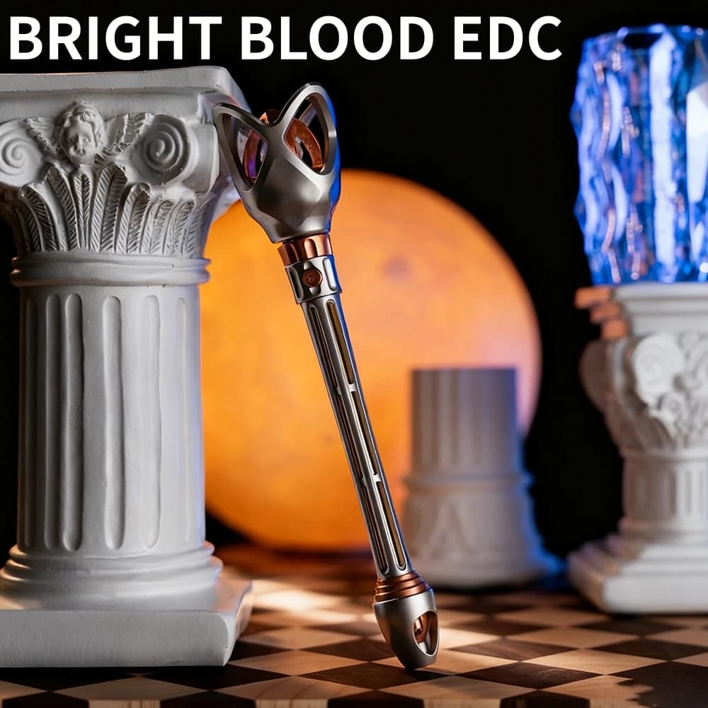 BRIGHT BLOOD EDC Scepter Constantine Fidget Spinner Giocattoli Fidget in acciaio inossidabile per adulti Disegni originali Giroscopio Zirconio