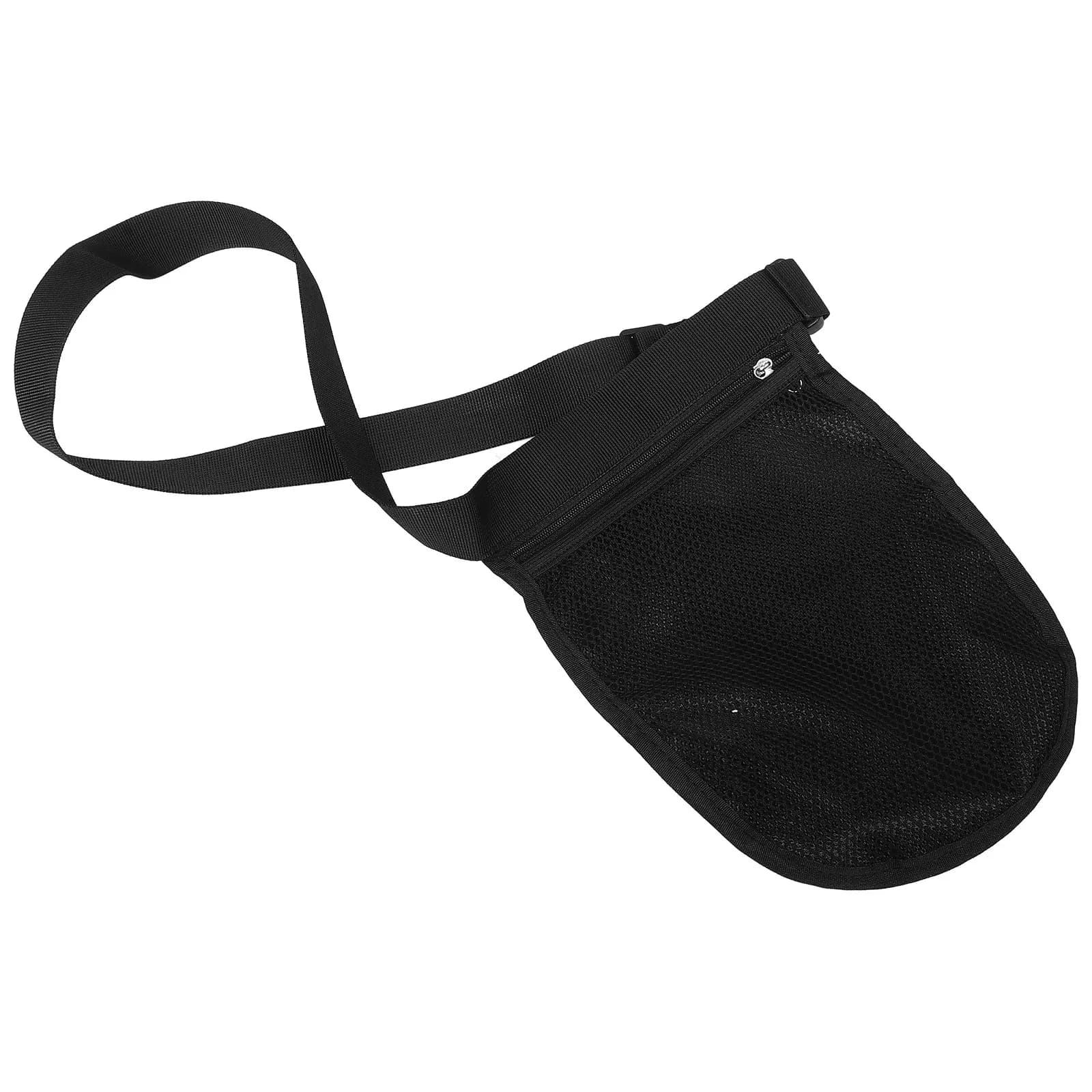 Borsa a rete per palline da tennis, riutilizzabile, portatile, con cintura, custodia per la raccolta, borsa per allenamento sportivo