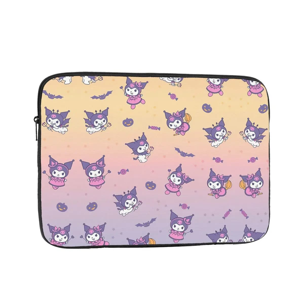 Custodia Antiurto per Laptop 10 12 13 15 17 Pollici, Simpatica Borsa Protettiva Kuromi Halloween per Macbook Air Pro, Custodia per Notebook Cartoon