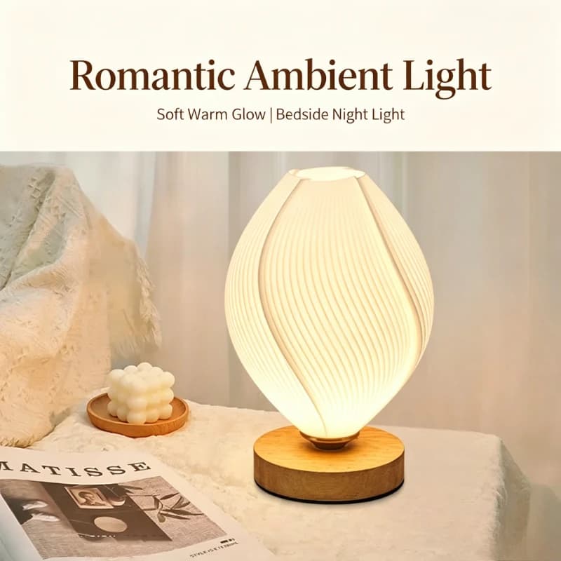 Simple Desk Lamp, Bedside Lamp, High-end Feeling, Bedroom Romantic Atmosphere Light, Night Light, Plug-in for Sleeping