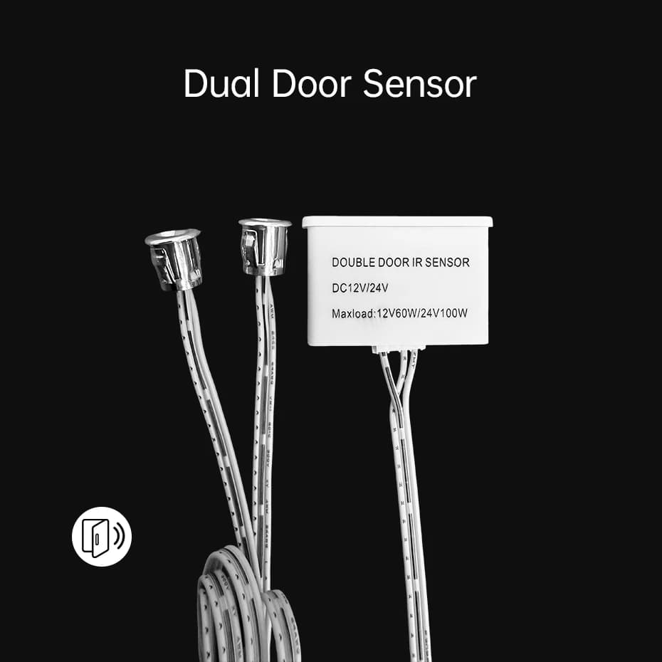 Doupont Port 12V 24V Light Switch Double Door Sensor Control Switch for 12-24V Closet Cabinet LED Strip Dupont Interface
