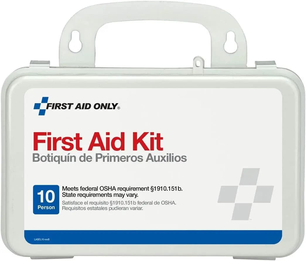Kit di Pronto Soccorso per 10 Persone, per Aziende, Casa, Auto - 57 Pezzi di Forniture di Sicurezza Multiuso