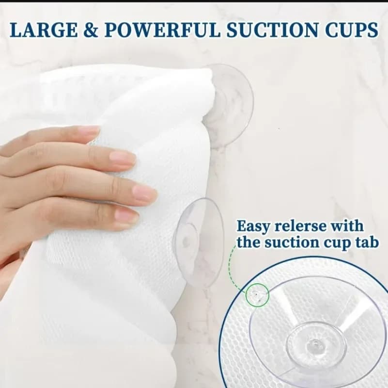 Eccellente Cuscino Massaggiante Cervicale in Memory Foam per Spa e Piscina con Ventosa e Gancio, Nuovo Design a Farfalla