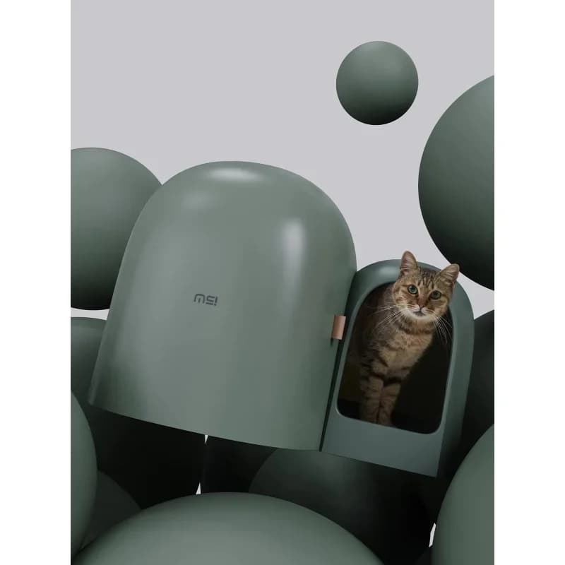 Lettiera per gatti MAX-elegante e funzionale per gatti da interno-2023 nuovo Design moderno-ampio spazio, a prova di perdite e inodore-include paletta