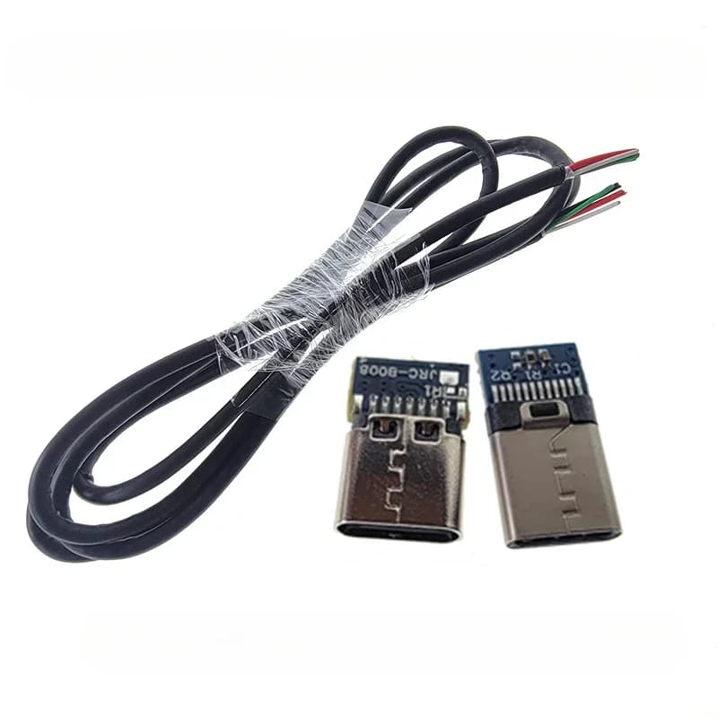 24 Pins USB 3.1 Male / Female Socket Type-C Connector Receptacle Adapter to Solder Wire & Cable 24 Pins Support PCB Board