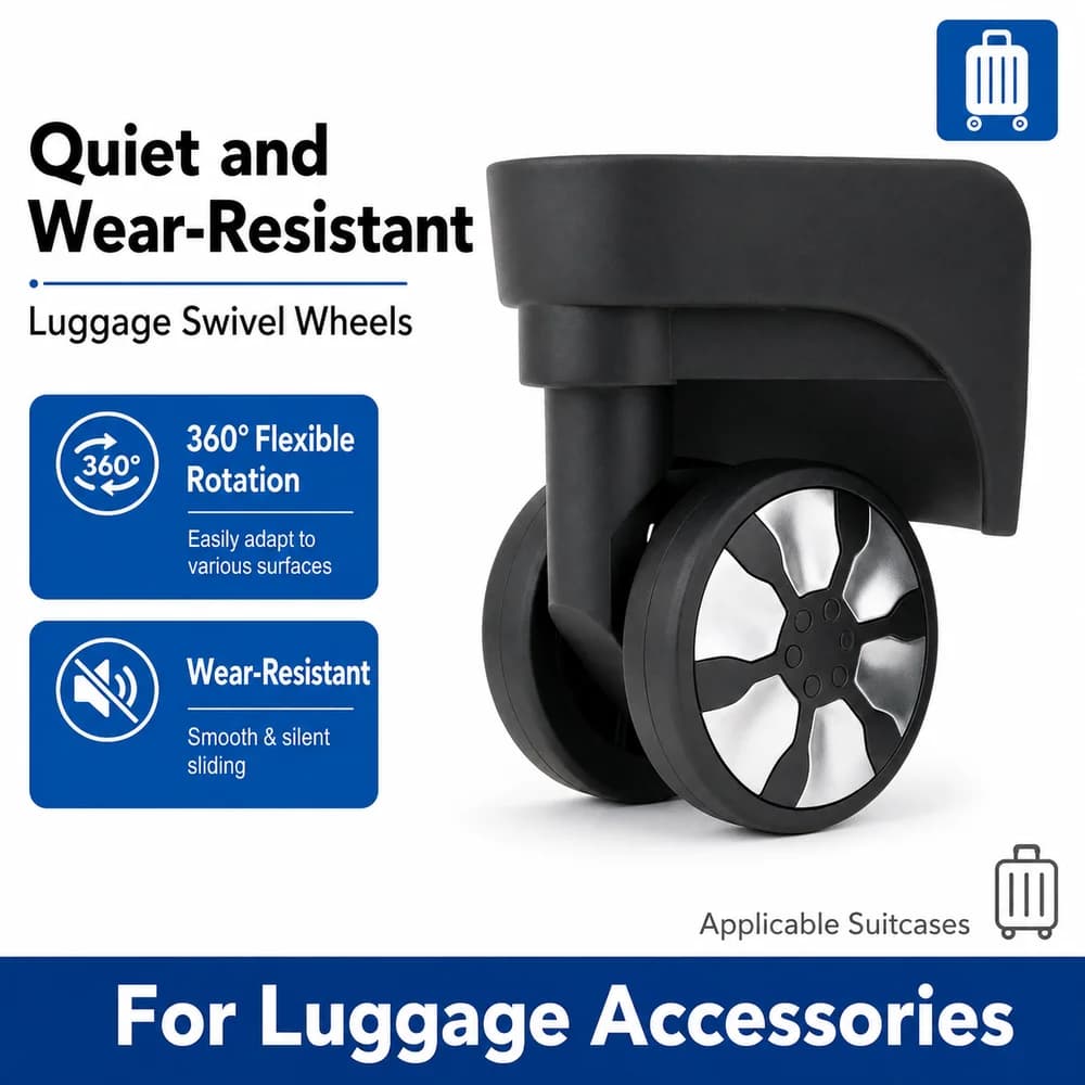 Replacement Wheels For YT-A07 Luggage 360° Silent Spinner Caster Bracket Wear-Proof Suitcase Parts Repair Accessories