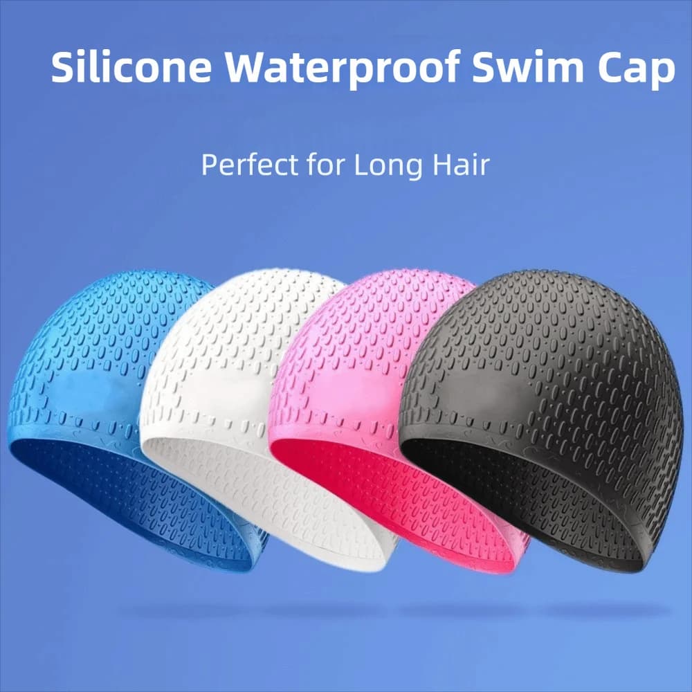 Soft Silicone Swimming Cap High Elasticity Solid Color Diving Hat Non-Slip Waterproof Swim Head Hood Water Sports