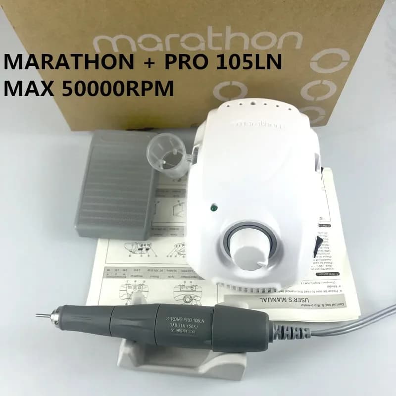 LAAOVE-Champion 3 PRO 105LN maniglia 35K/45K/50K trapano elettrico per unghie forte 210 Micro motore rettificatrice per strumenti di Nail Art