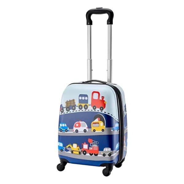 Set di 5 Pezzi per Viaggi Bambini, Valigia Rigida da 18 Pollici con Zaino e Cuscino a U per Bambini