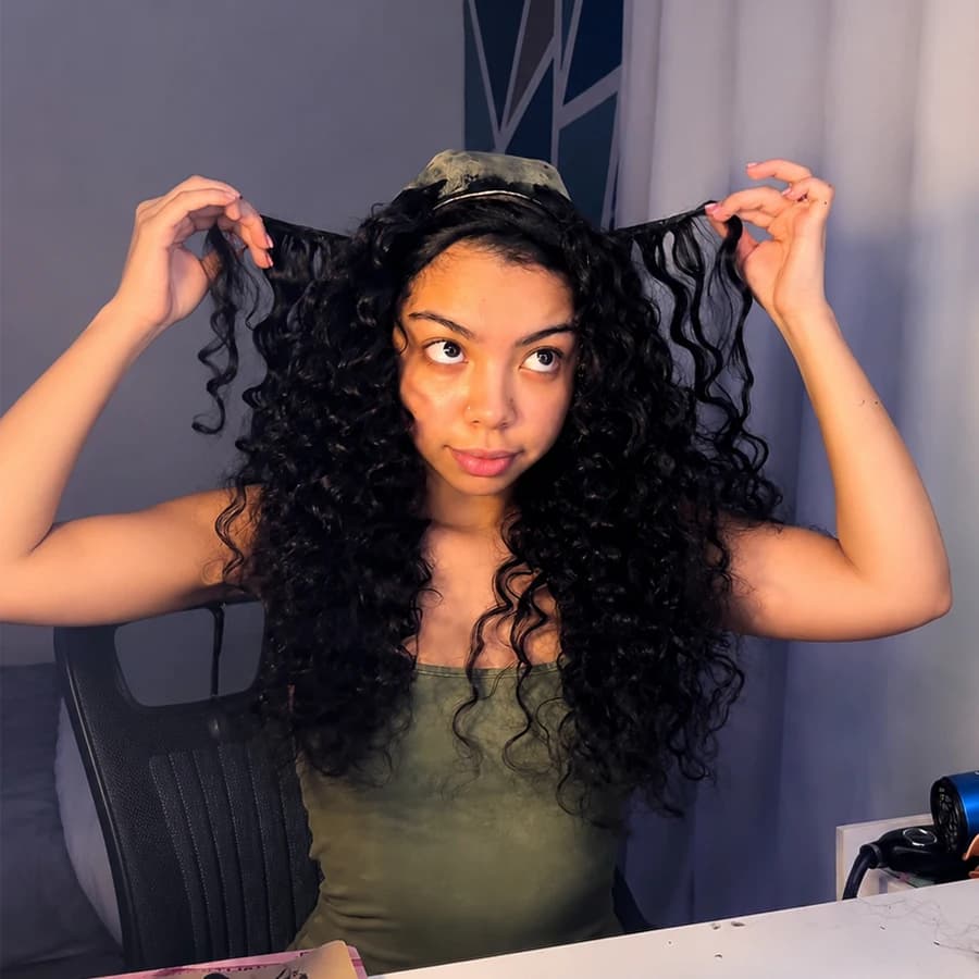 Deep Wave Bundles Human Hair 100% Human Hair Extensions 20 22 24 inch Deep Curly Hair Bundles Human Hair Brazilian Bundle Deals Fast Shipping Natural Black No Shedding 1/3/4 Pcs Raw Hair Bundles