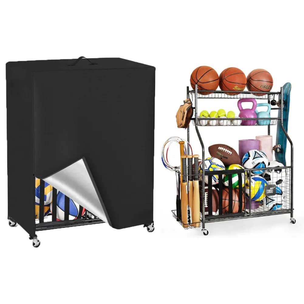 Oxford Cloth Basketball Storage Rack Cover - Waterproof Protection For Your Gear Easy Installation High Quality