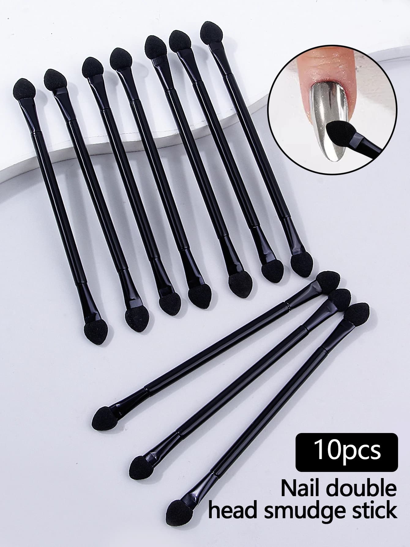 Nail art aurora mirror magic mirror powder application blending stick double headed sponge stick strumento di trucco multifunzionale