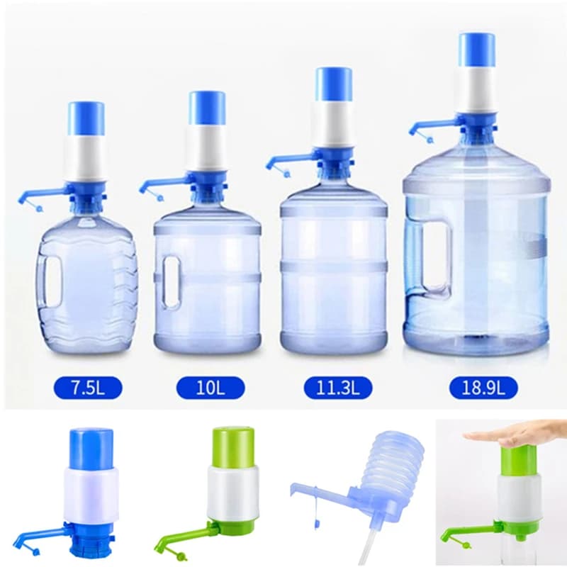 Portable Bottle Manual Drinking Water Press Removable Pipe Pump Distributor