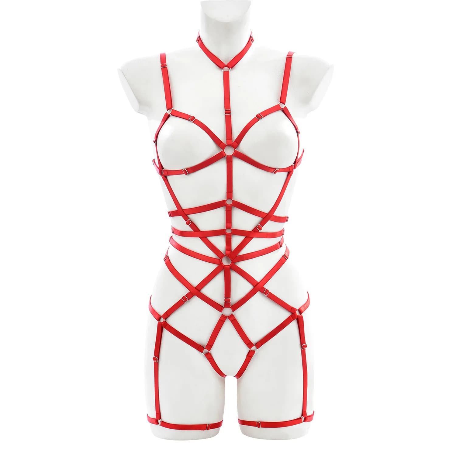 Divertente set di cinghie elastiche senza biancheria intima, oggetti di scena regolabili per feste sessuali, sesso di coppia BDSM