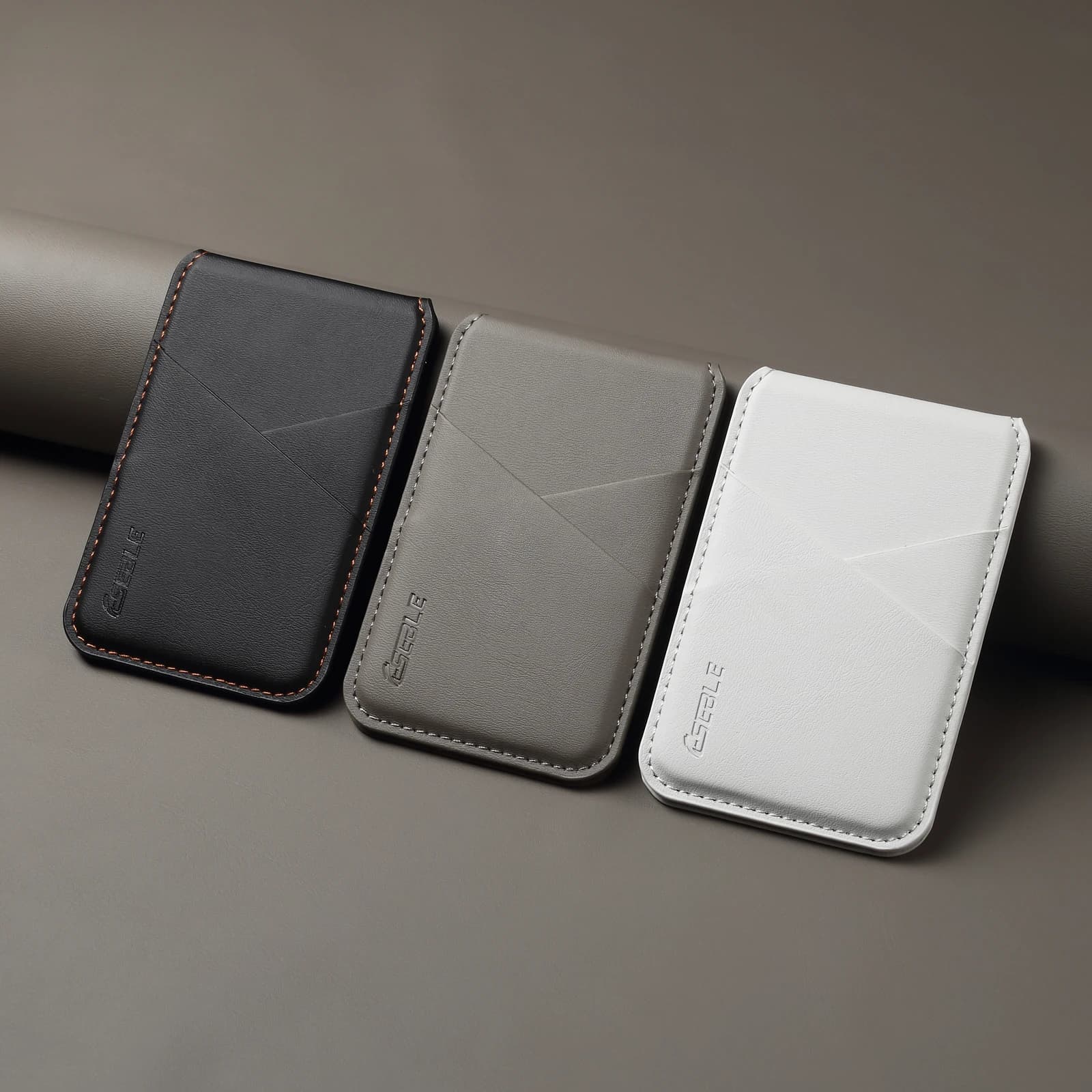 Luxury Leather Cellphone Magsafe Magnetic Card Holder For Iphone 14 13 15 16 17 Pro Max 16plus Rfid Anti-skimming Bank Id Card