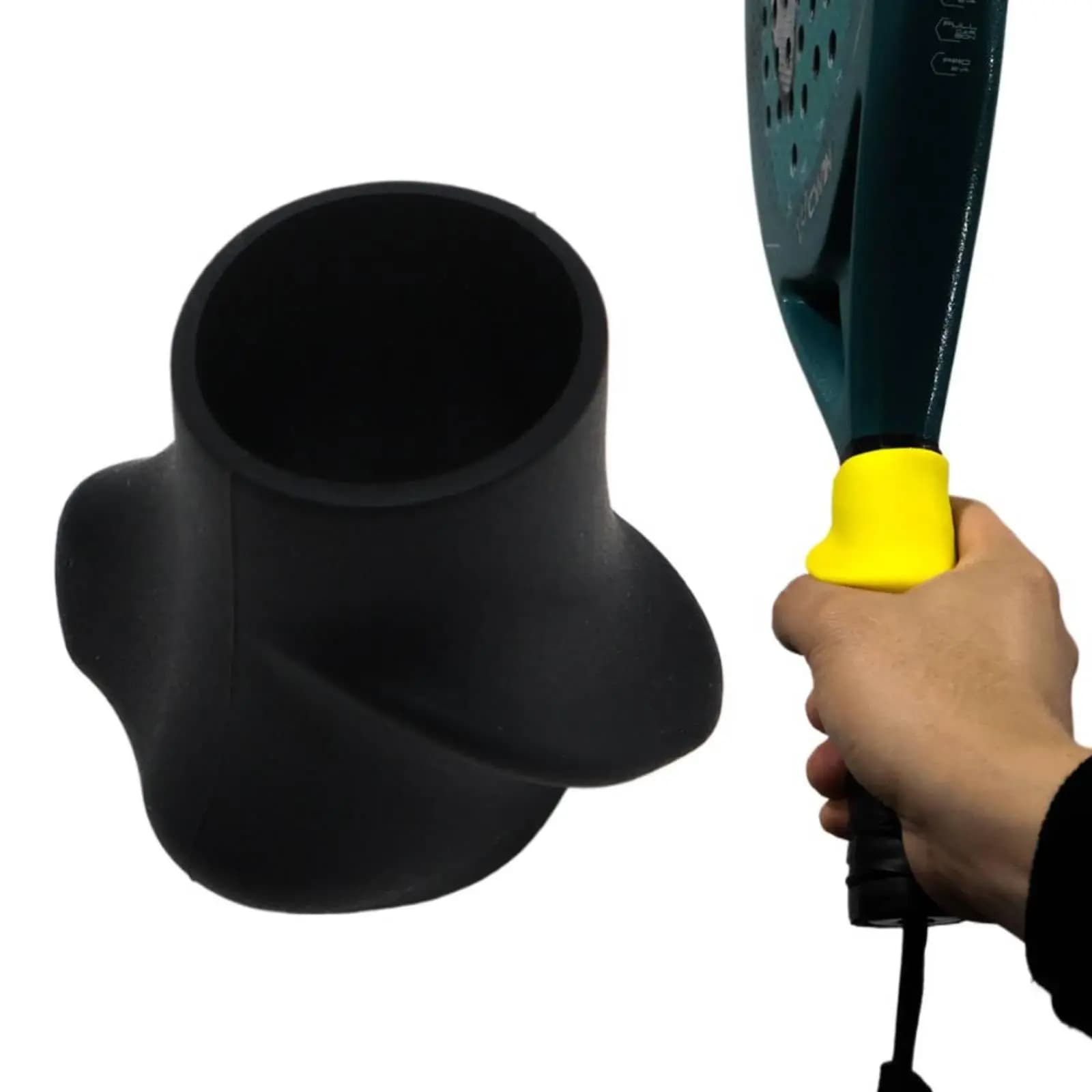 Tennis Pickleball Padel Racket Grip Trainer, Anti-Slip Silicone Handle Grip Corrector, Ergonomic Swing Training Aid,