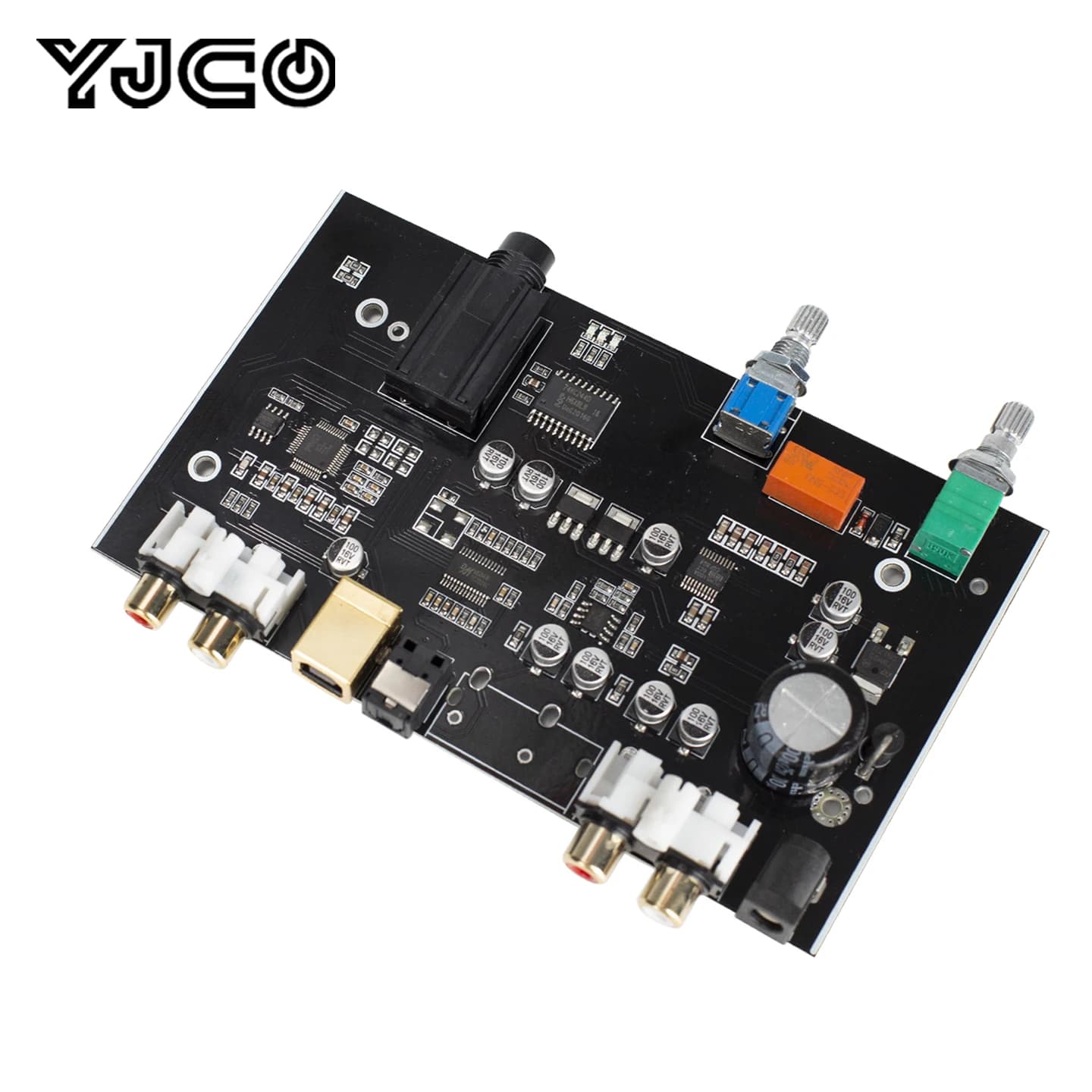 YJCO Optical Fiber USB DAC Decoder Board DC24V Headphone output Amplifier Optical supports 96 kHz DIY Home Audio Amplifier Board