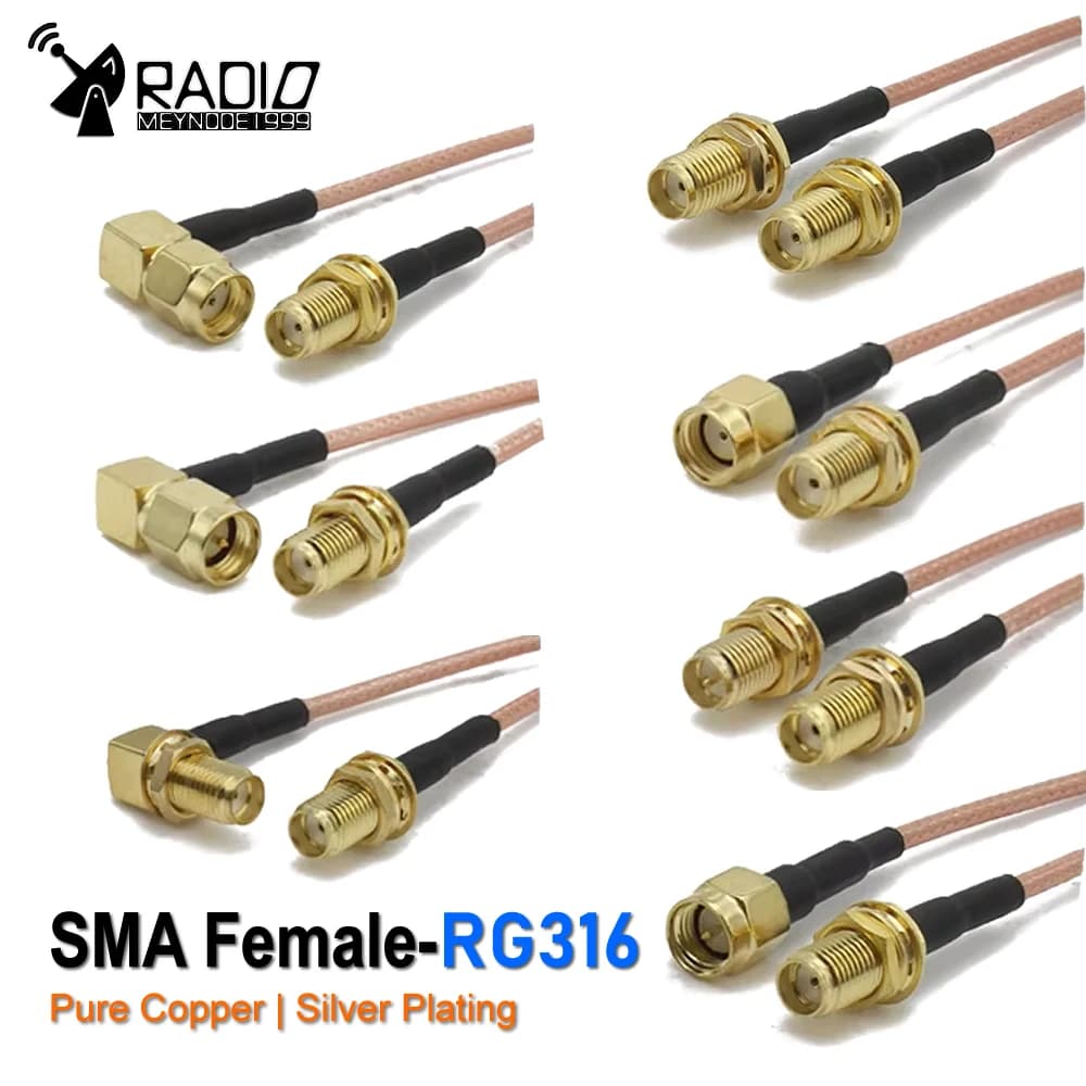 RG316 SMA a SMA/RP SMA Spina Maschio e Connettore Jack Femmina RF Coassiale Jumper Pigtail Cavo Terminali del Cavo Per WIFI Wireless 3G 4G
