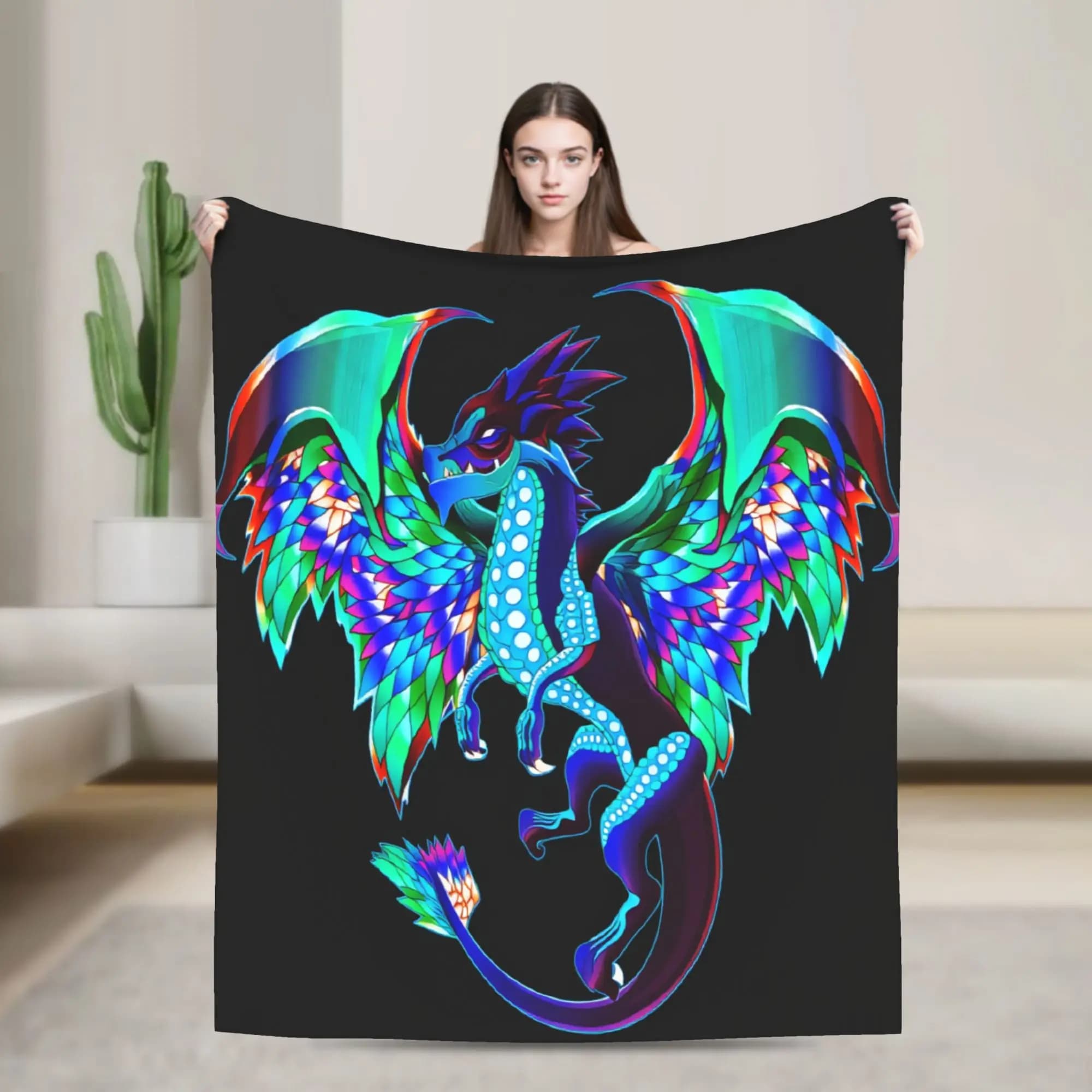 Wing of fire all dragon Super Soft Blanket Child Plush Bedding Throws Fashion Couch Chair Flannel Bedspread Sofa Bed Cover