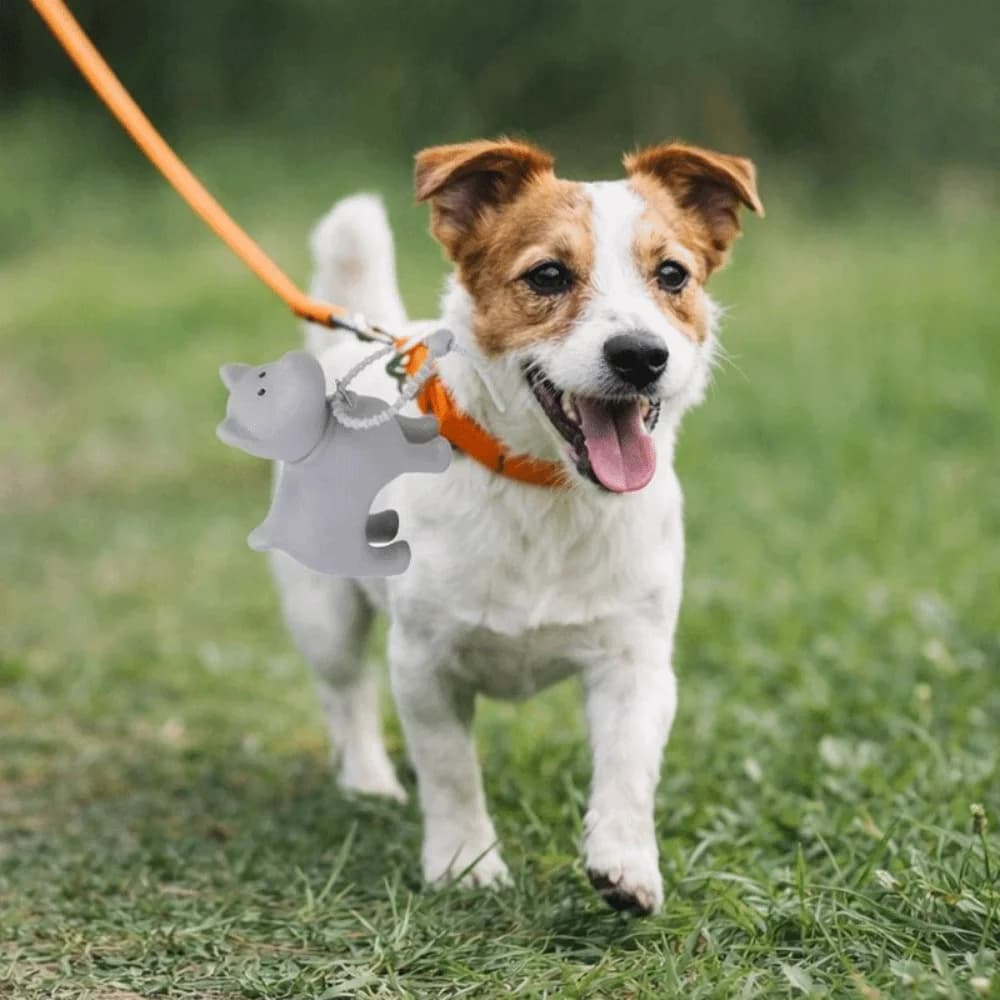 Dispenser Portatile a Forma di Cane per Sacchetti Igenici per Cani, con Clip, da Appendere, per Viaggi