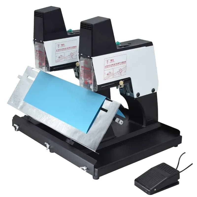 220V NUOVO ST105G Cucitrice Elettrica Doppia Testa Cucitura Piatta Sella Stitcher A3 Cucitrice Centrale Vincolante macchina