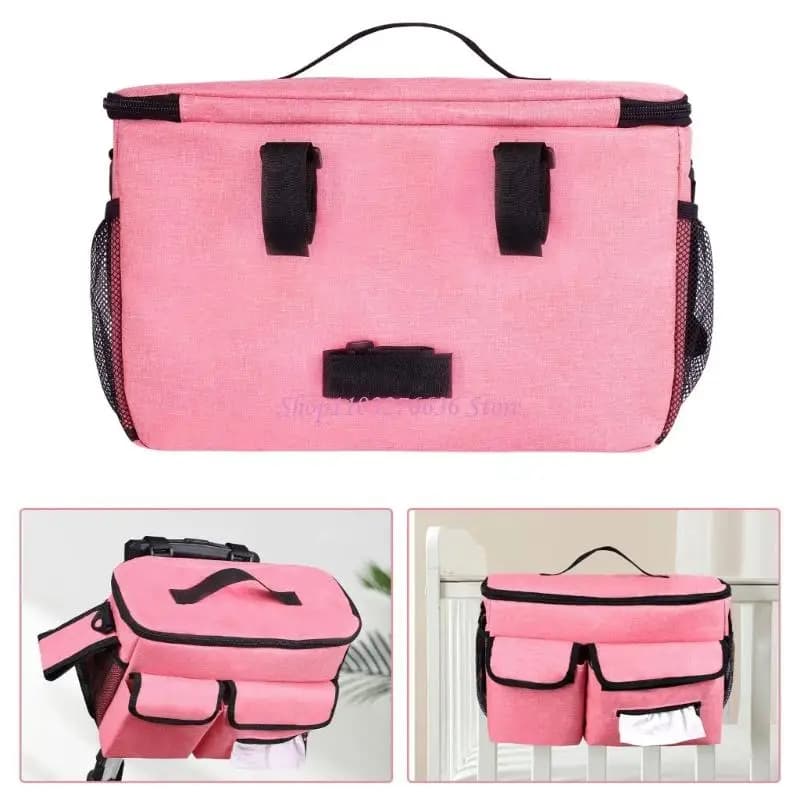 Borsa per passeggino in tessuto Oxford R6FD, con tasche multiple, spallacci regolabili
