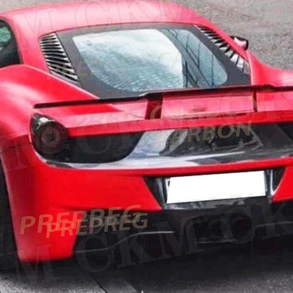 Spoiler Posteriore in Vera Fibra di Carbonio per Ferrari 458 GT 2009-2015, Alettone Posteriore in FRP