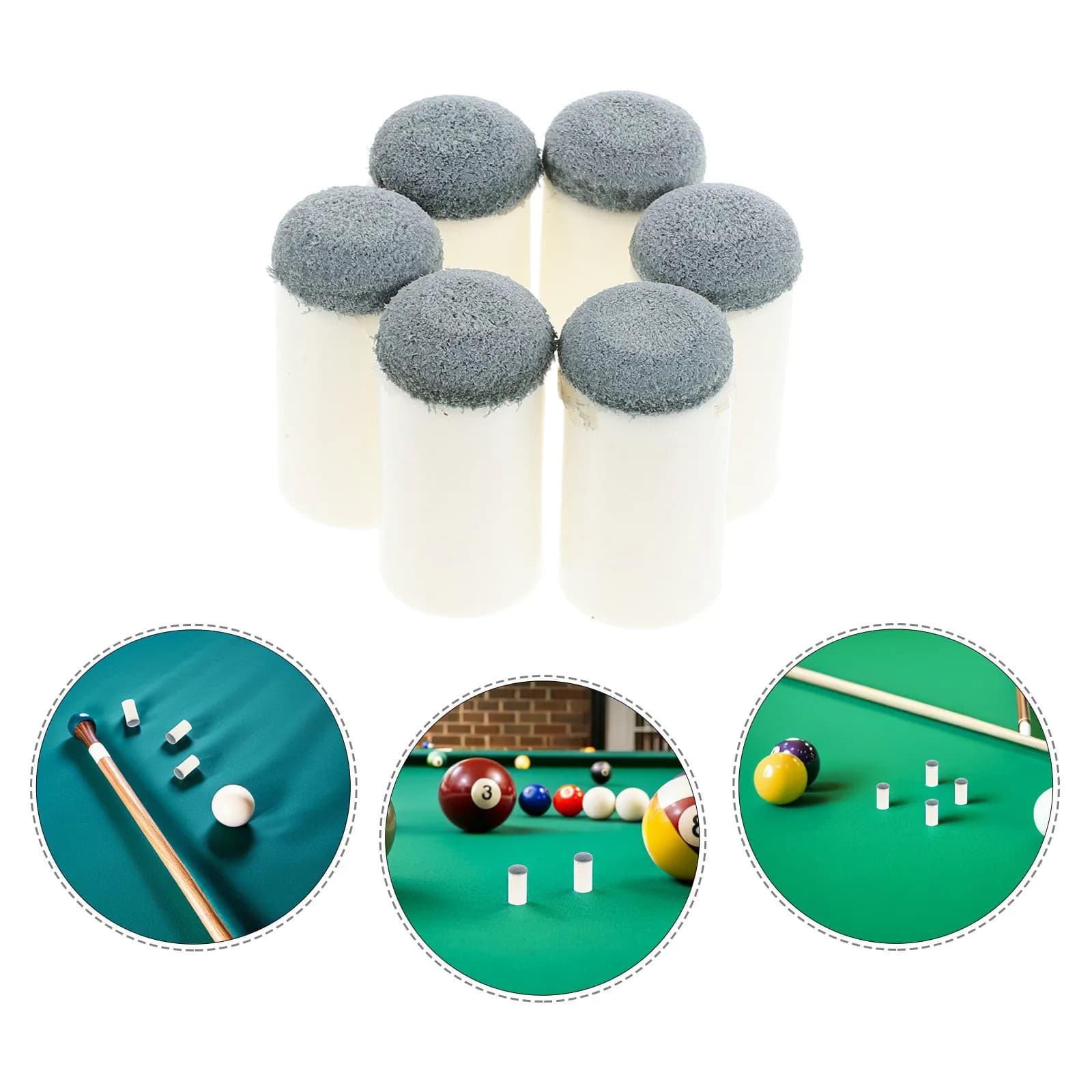 Kit 10 Pezzi Punte di Ricambio Professionali in Nylon da 12mm per Stecche da Biliardo, Accessori per Riparazione Snooker per un Gioco di Precisione