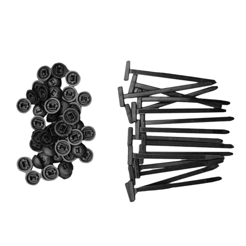 【A08I】100 Pezzi Fascette Stringicavo Piccole per Riparazioni Auto Quotidiane, Copertura Pannello Interno Bagagliaio