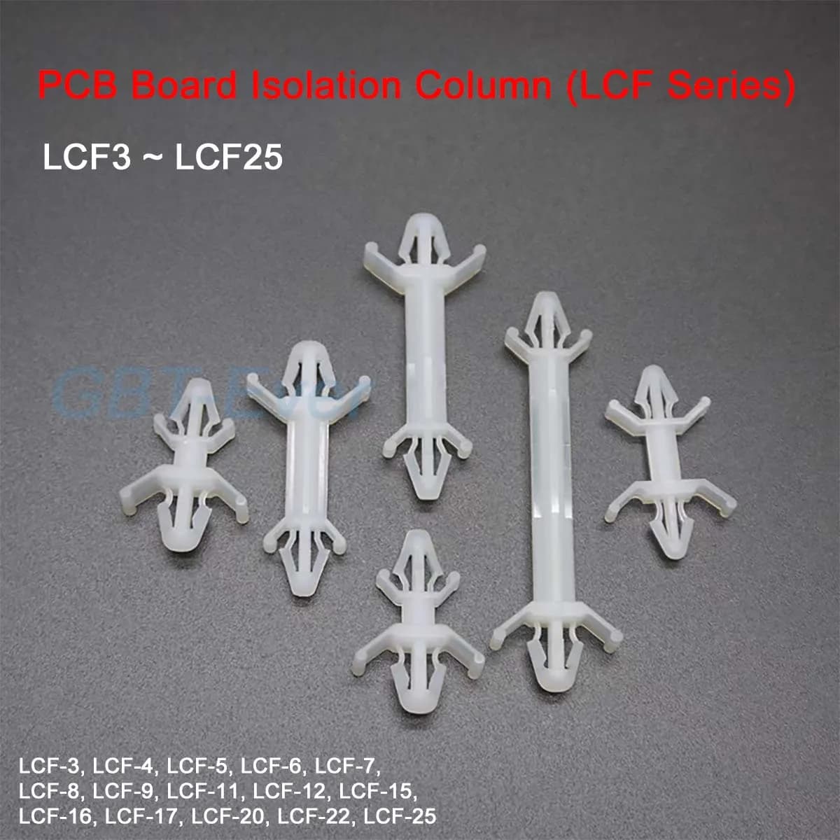 LCF Bianco Nylon Plastica Retromarcia Blocco PC/Scheda PCB Isolamento Colonna Supporto Supporto Pilastro Boccola Riutilizzabile Stand-off Spacer